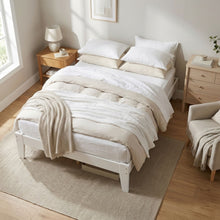 Load image into Gallery viewer, Meri Double Wooden Bed Frame - White