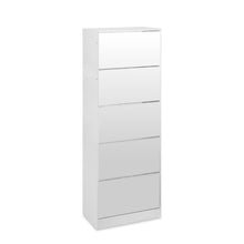 Load image into Gallery viewer, Melo 5 Drawer Shoe Cabinet Storage Rack - White