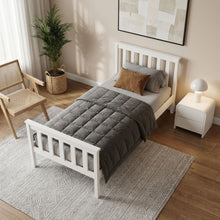 Load image into Gallery viewer, Andes Single Wooden Bed Frame - White