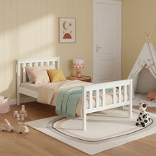 Load image into Gallery viewer, Andes Single Wooden Bed Frame - White