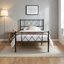 Load image into Gallery viewer, Picton Single Metal Bed Frame - Black