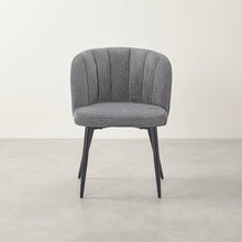 Load image into Gallery viewer, Ines Embossed Velvet Dining Chairs - Set of 2 - Dark Grey