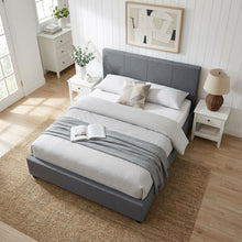 Load image into Gallery viewer, Shasta Fabric Slat Bed Frame with Headboard - Queen