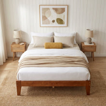 Load image into Gallery viewer, Meri Queen Wooden Bed Frame - Oak
