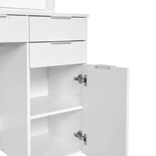 Load image into Gallery viewer, Comfrey 2 Piece Dressing Table with Mirror & Stool Set - White