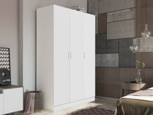 Load image into Gallery viewer, Bram 3 Door Wardrobe Cabinet - White