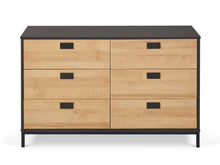 Load image into Gallery viewer, Morris Wooden Low Boy 6 Drawers - Oak
