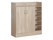 Load image into Gallery viewer, Maui 2 Door Shoe Cabinet Storage Rack - Oak