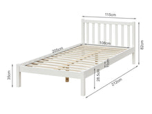 Load image into Gallery viewer, Baker King Single Wooden Bed Frame - White