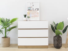 Load image into Gallery viewer, Harris 3 Drawers Tallboy - Oak + White