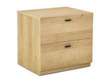 Load image into Gallery viewer, Hekla Wooden Bedside Table Nightstand with 2 Drawers - Oak