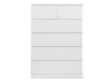 Load image into Gallery viewer, Tongass Wooden Tallboy 6 Drawers - White