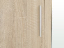 Load image into Gallery viewer, Bram 3 Door Wardrobe Cabinet with Mirror - Oak