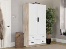 Load image into Gallery viewer, Bram 2 Door Wardrobe with 2 Drawers - Oak