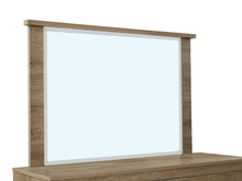 Load image into Gallery viewer, Vicente Low Boy 6 Drawers Chest Dresser with Mirror - Oak