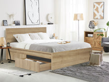 Load image into Gallery viewer, Harris Queen Bed Frame with Storage - Oak