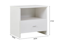 Load image into Gallery viewer, Makalu Wooden Bedside Table Nightstand - White
