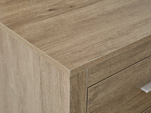 Load image into Gallery viewer, Vicente Low Boy 6 Drawers Chest Dresser with Mirror - Oak