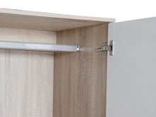 Load image into Gallery viewer, Bram 3 Door Wardrobe Cabinet with 2 Drawers - Oak + White