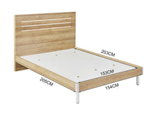 Load image into Gallery viewer, Makalu Queen Wooden Bed Frame - Oak