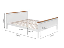Load image into Gallery viewer, Kamet Double Wooden Bed Frame - White