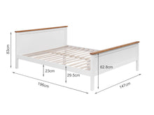 Load image into Gallery viewer, Kamet Double Wooden Bed Frame - White