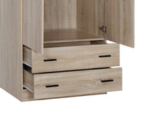 Load image into Gallery viewer, Bram 2 Door Wardrobe with 2 Drawers - Oak