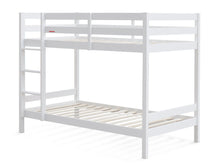 Load image into Gallery viewer, Maroon Single Wooden Bunk Bed Frame - White