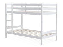 Load image into Gallery viewer, Maroon Single Wooden Bunk Bed Frame - White