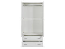 Load image into Gallery viewer, Bram 2 Door Wardrobe with 2 Drawers - White