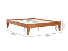 Load image into Gallery viewer, Meri Queen Wooden Bed Frame - Oak