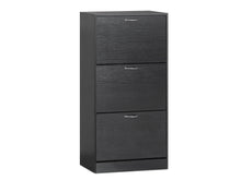 Load image into Gallery viewer, Matilda 3 Drawer Shoe Cabinet Storage Rack - Black