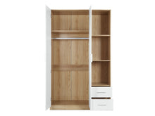 Load image into Gallery viewer, Harris 3 Door Wardrobe with Drawers - Oak + White