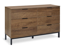 Load image into Gallery viewer, Ocala Low Boy 6 Drawer Chest Dresser - Walnut At Betalife
