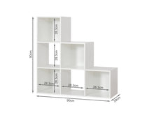 Load image into Gallery viewer, Tana Bookshelf 6 Cube Bookcase Stand Rack - White