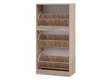 Load image into Gallery viewer, Matilda 3 Drawer Shoe Cabinet Storage Rack - Oak