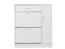 Load image into Gallery viewer, Kihona 3 Drawer Shoe Cabinet Storage Rack - White