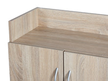 Load image into Gallery viewer, Maui 2 Door Shoe Cabinet Storage Rack - Oak