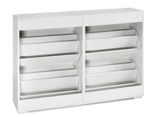 Load image into Gallery viewer, Rotoroa 6 Drawer Shoe Cabinet Storage Rack - White