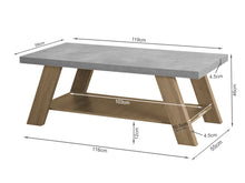 Load image into Gallery viewer, Tommie Rectangular Coffee Table - Cement + Oak