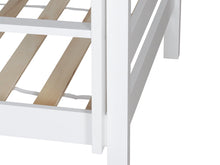 Load image into Gallery viewer, Maroon Single Wooden Bunk Bed Frame - White