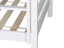 Load image into Gallery viewer, Maroon Single Wooden Bunk Bed Frame - White