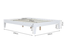 Load image into Gallery viewer, Meri Queen Wooden Bed Frame - White