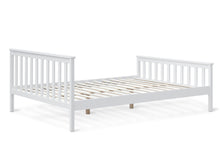 Load image into Gallery viewer, Andes double wooden bed frame - white