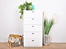 Load image into Gallery viewer, Hekla Tallboy 5 Drawer Chest Dresser - White
