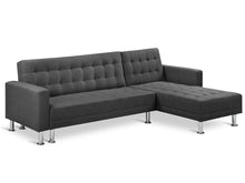 Load image into Gallery viewer, 22085 - Colorado 3 Seater Sofa Bed Futon with Chaise - Dark Grey - Betalife