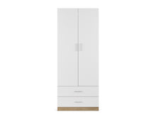 Load image into Gallery viewer, 22582 - Harris 2 Door Wardrobe with Drawers - Oak + White - Betalife