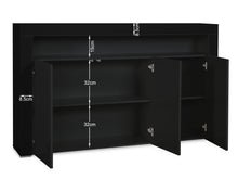 Load image into Gallery viewer, Shiel Sideboard Buffet Table 3 Door - Black