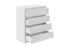 Load image into Gallery viewer, Tongass Wooden Tallboy 4 Drawers - White