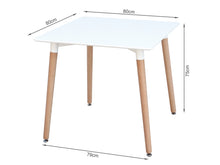 Load image into Gallery viewer, Jean Dining Table Square 80 x 80cm - White